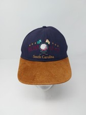 Vtg Hilton Head South Carolina Golf Strap Back Hat MADE IN USA Adjustable Cap