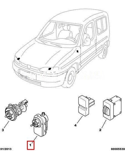 CORRETTORE REGOLAZIONE FARI CITROEN BERLINGO EVASION SAXO - CITROEN 6224A9/1 - Imagen 6 de 6
