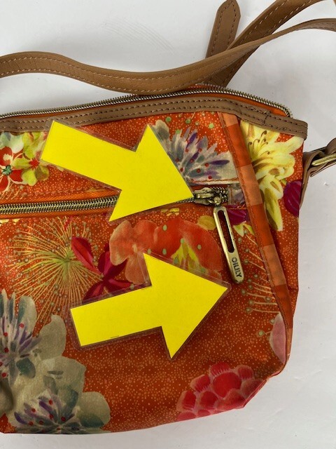Sac à Main OILILY - Motif Floral Rouge, Occasion, état à Vérifier