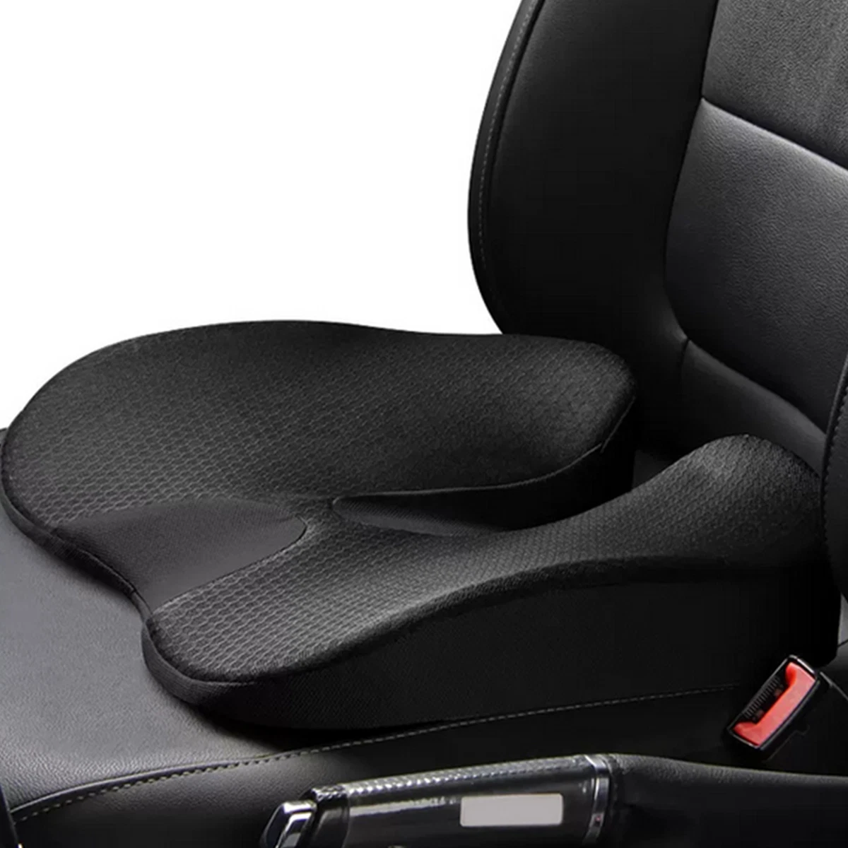 Memory Foam Seat Cushion Black Non-Slip for Car Office Chair Butt Pillow