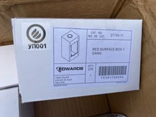 Edwards 27193-11 Surface Mounted Steel Electrical Back Box Red Fire Single-Gang