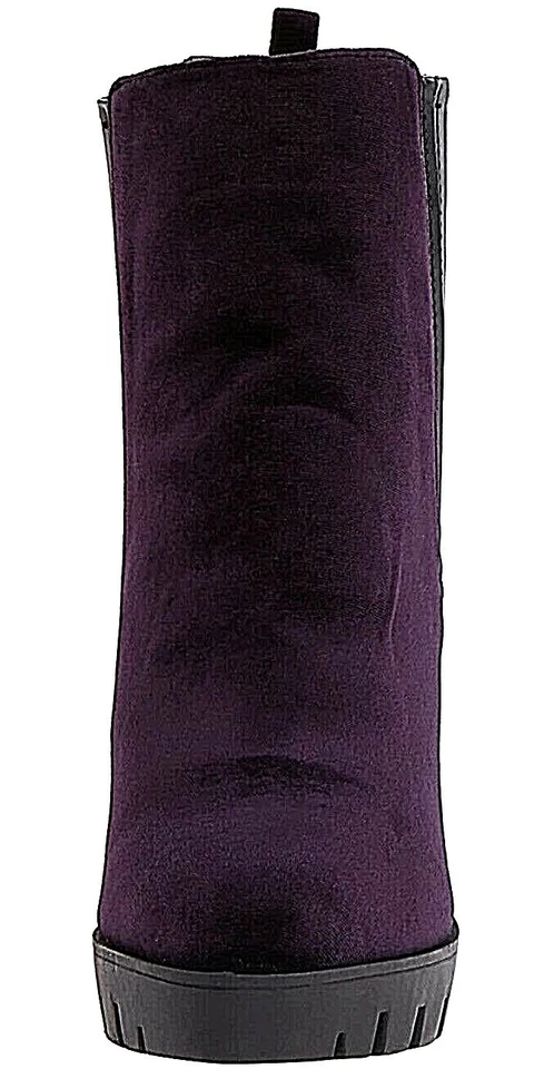 ⭐️⭐️⭐️Botines PRINCE PÚRPURA ATERCIOPELADO PLATAFORMA TACÓN GRUESO - TALLA 7.5 NUEVOS EN CAJA Foto 3 de 4
