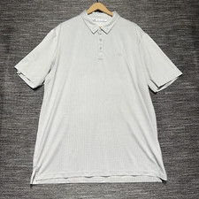 Travis Mathew Polo Shirt Men's XXL Gray Check Plaid Short Sleeve