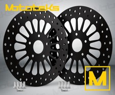 11.8 HARLEY BLACK FRONT ROTOR SET W/ BOLTS FOR TOURING BAGGER MODELS 2008 ABOVE