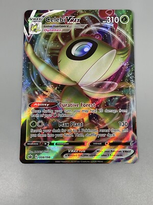 celebi vmax pokemon card value Pokemon TCG - Celebi VMAX - 008/198 Chilling Reign main image 1