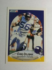 CHRIS DOLEMAN 1990 FLEER FOOTBALL CARD # 97 C5492