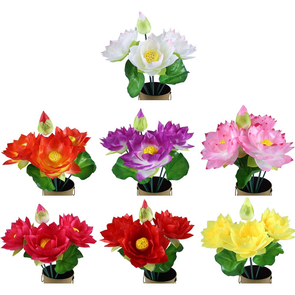 Elevate your Decor with Lifelike Lotus Artificial Flower Stalks Shop Now!