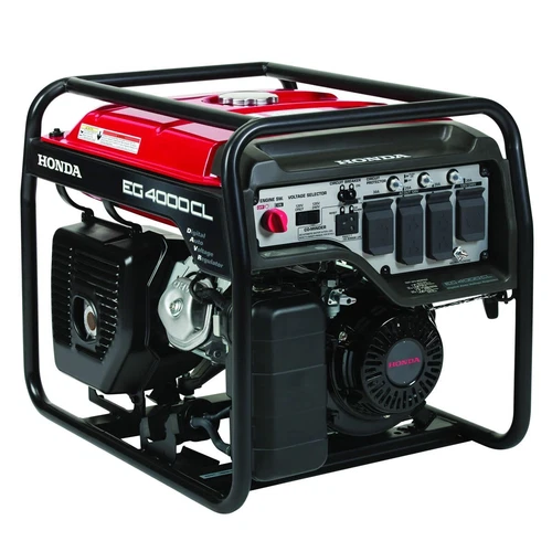 HONDA Portable Generator: EG4000 Gasoline, 3,500 W Rated, 4,000 W Surge