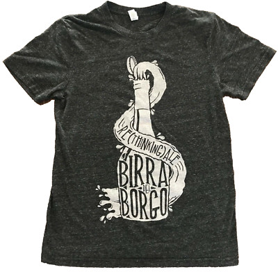 Italian Beer Birra del Borgo Rethinking Ale- Rayon Tri- blend T Shirt Men's MED