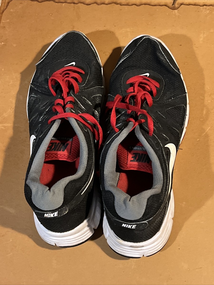 Size 14 Nike Revolution Black University Red for sale online