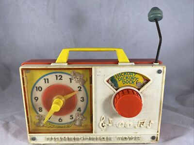 1971 Fisher Price | Hickory Dickory Dock | Clock Radio Music Box #107