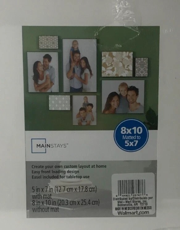 Mainstays 8 x 10 фронтальная загрузка рамы для картин, набор из 3 - новый из старых запасов - Изображение 3 из 4