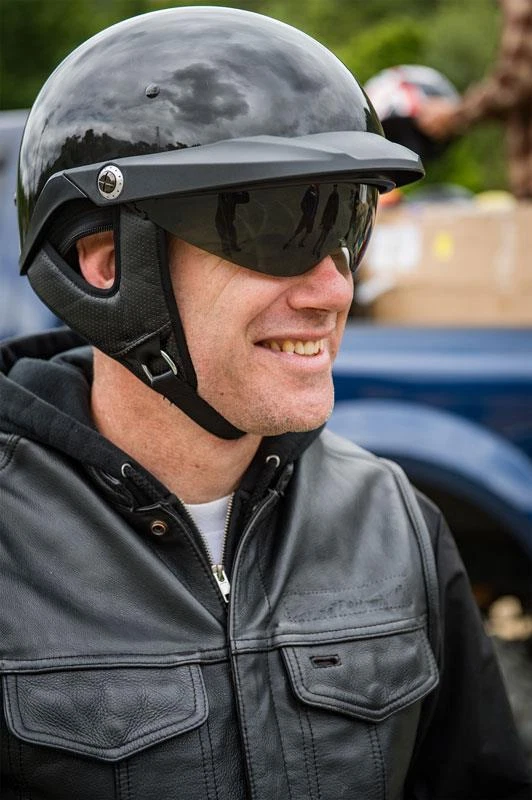 Casco Bell Pit Boss Motocicleta Medio Corto Blanco Perla PUNTO XS-3XL Protector Interior Foto 3 de 4