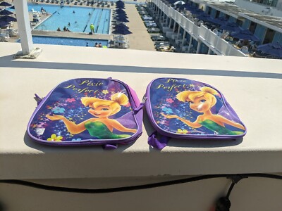tinker bell knapsack backpack new disney 11 x 10 ''Pixie Perfect'' Pink / Purple