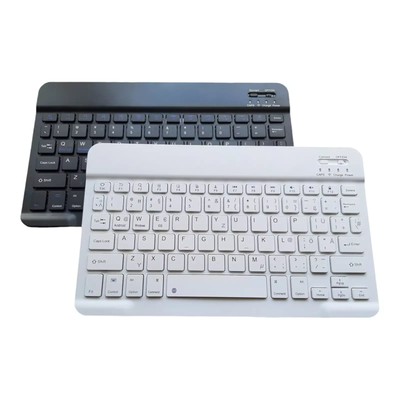 Bluetooth Tastatur kabellos Wireless Keyboard für PC Handy Tablet QWERTY Layout
