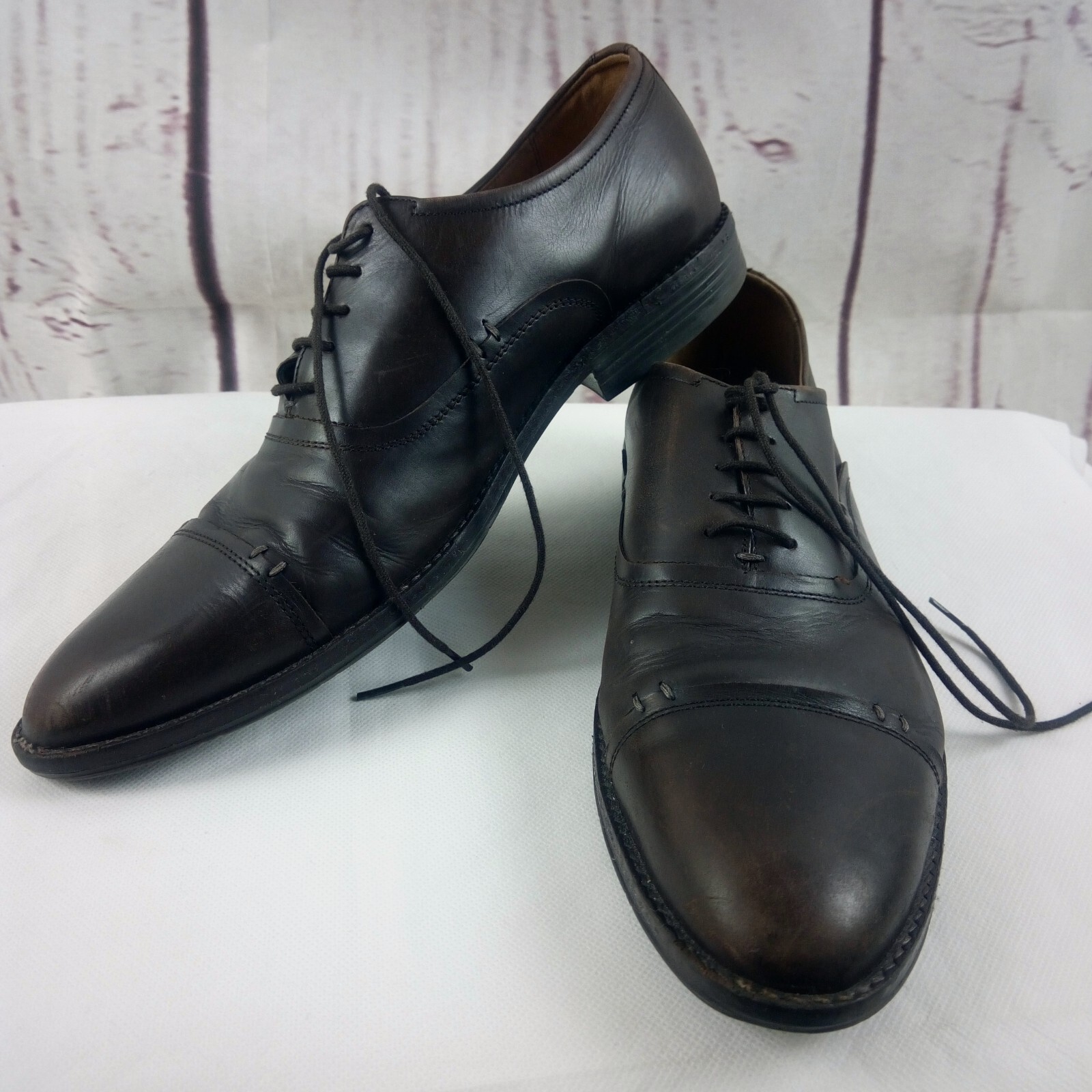 SAOLA Scarpe eleganti Oxford Hush Puppies da uomo in pelle marrone taglia 11 5M