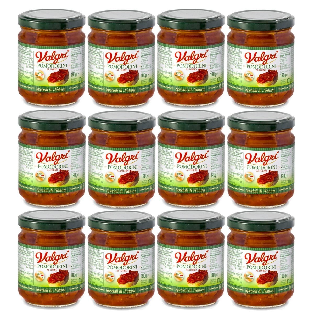 Valgrì Tomatitos Al Horno Gr. 190 - Cartón 12 Piezas