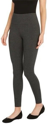 Max & Mia Women's The High Waist French Terry Legging Pant | Charcoal | Large - 第 2/3 張圖片