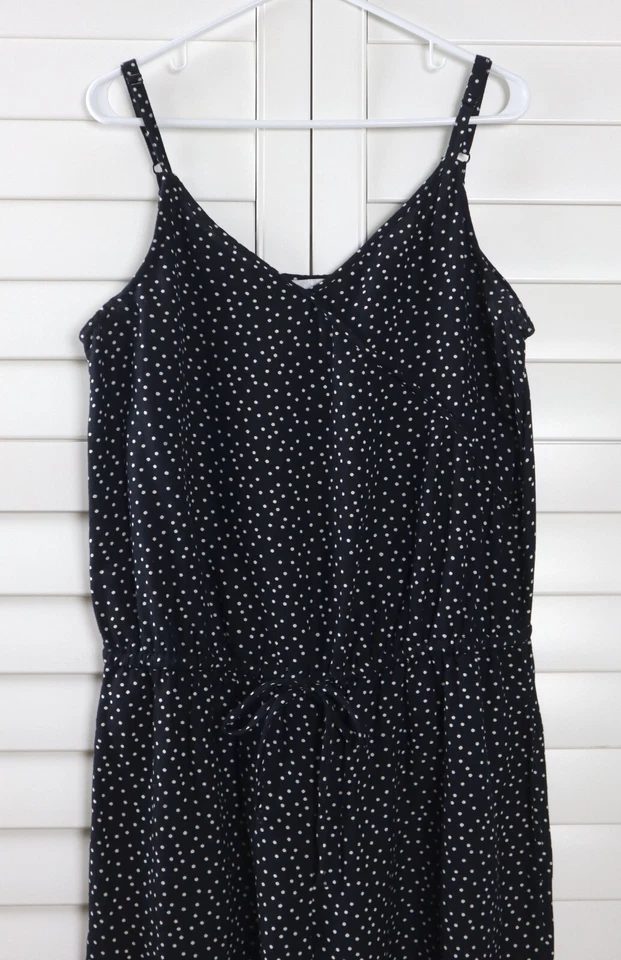 Mono TOMMY BAHAMA $159 Sea Swell Lunares Recortado Lino Corbata Cintura Talla XL Foto 3 de 4