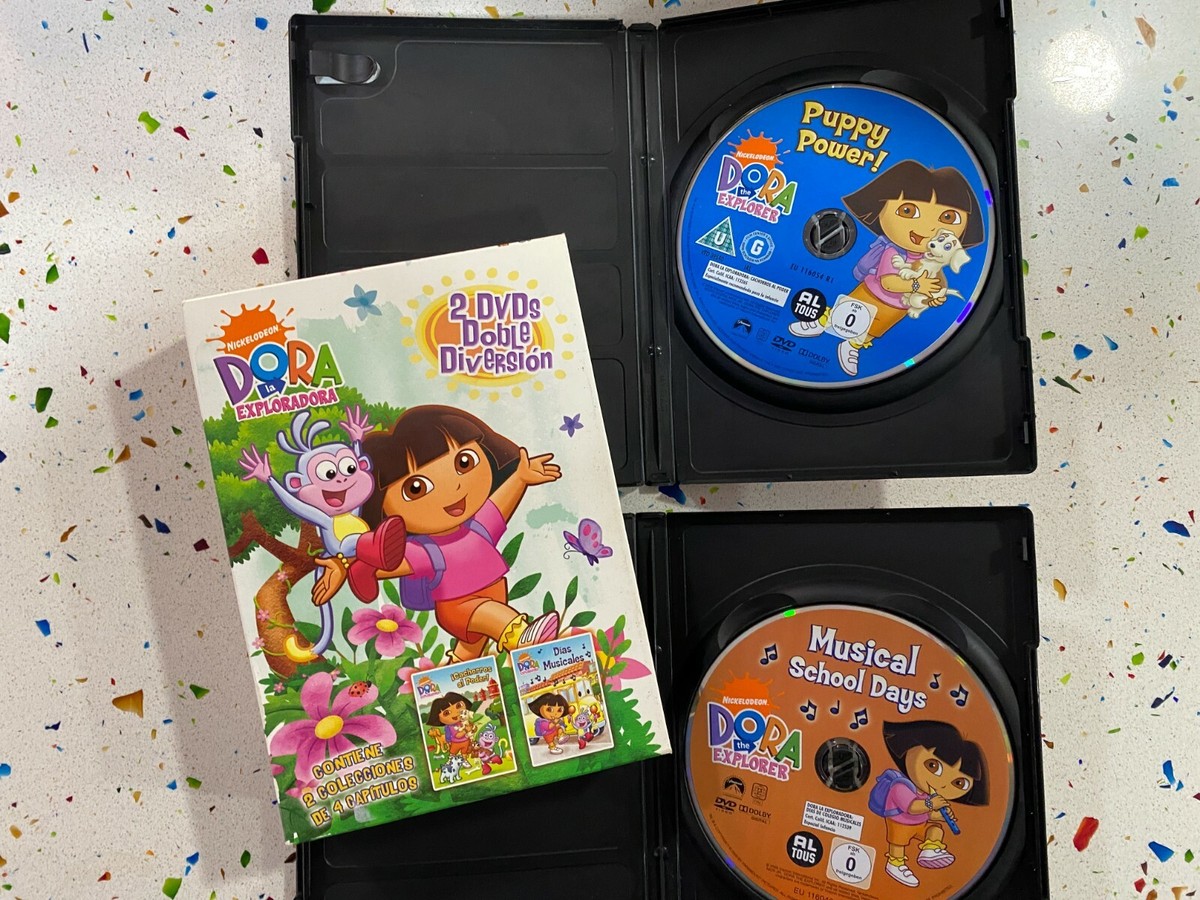 DORA LA EXPLORADORA 2 DVD CACHORROS AL PODER + DIAS MUSICALES