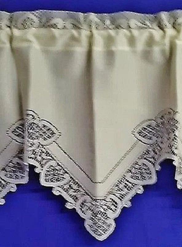 Ecru Heritage Lace Window Valance Prelude 60" x 18" Kitchen Bathroom Bedroom - Image 4 of 4