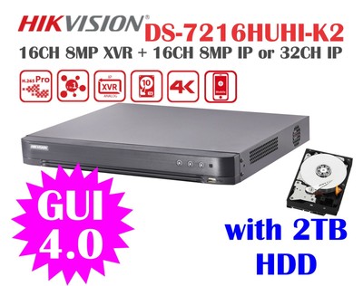 Hikvision 8mp 16ch Hvr Dvr Xvr Ds 7216huhi K2 With 2tb Hdd New Gui 4 01 Ebay Hikvision 8mp 16ch Hvr Dvr Xvr Ds 7216huhi K2 With 2tb Hdd New Gui 4 01 Ebay