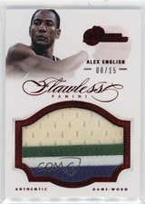 2012-13 Panini Flawless Patch Ruby 8/15 Alex English #8 Patch HOF 3d3