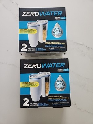 LOT OF 2-RECEIVE 4 FILTERS TOTAL ZeroWater ZR-017 Water Filter 