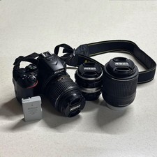 Nikon D5500 Digital DSLR Camera Double Lens Set with 50mm Lens Included
