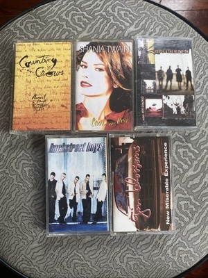 90s Cassettes - Lot Of 5 - Classic Rock & Pop - Counting Crows, Shania, Hootie