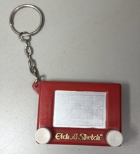 Vintage 1994 Etch A Sketch Keychain Basic Fun Inc Tested Working
