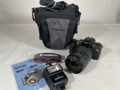 Canon EOS Rebel G 35mm SLR w/Quantaray AF 70-300mm 1:4-5.6 Tele-Macro Lens + Bag