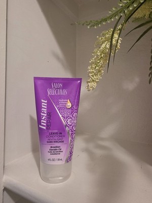 Salon Selectives Leave-In Conditioner Brazilian Keratin Oil Sulfate-Free 4 fl oz