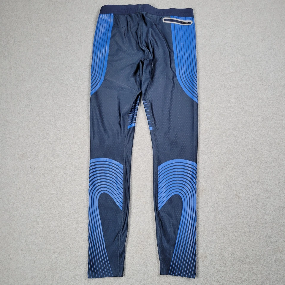 Nike Power Speed Calzas para Correr Hombres Azul Marino Grandes Pantalones Elastizados Gimnasio Atlético Foto 2 de 4