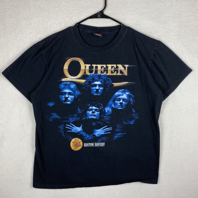 Vintage Queen Rock Band Bohemian Rhapsody Shirt Mens L Black Freddie Mercury