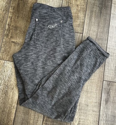 Kuhl Women's 10 Short Mova Pants Heather Gray Stretch Pull-On Knit Fit