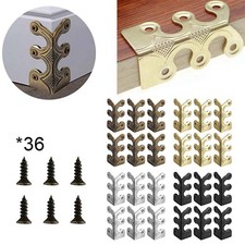 6PCS Retro Metal Corner Protector Iron Skiffers Skirting Board Corner Protector