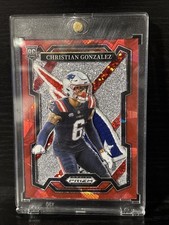 1/1 Custom Rookie Christian Gonzalez Patriots Patch Card