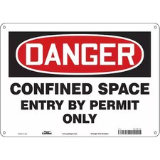Condor 465K25 Safety Sign, 10 In Height, 14 In Width, Aluminum, Horizontal