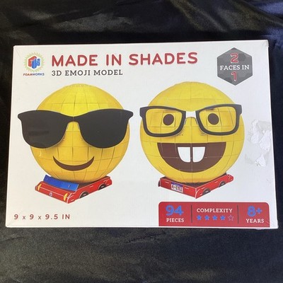 Emoji Model 3D Foam - Sunglasses And Nerd Glasses 2 In 1 - 94 PC.  NEW
