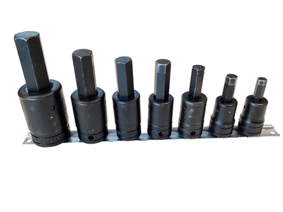 #ad Snap on 7 Piece 1 2quot; Drive Industrial Finish Hex Socket Driver Bit Set 307ESAY $109.95