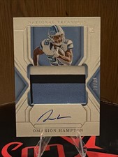 2025 National Treasures Omarion Hampton /39 Silver RPA RC AU MEM On Card Auto!!