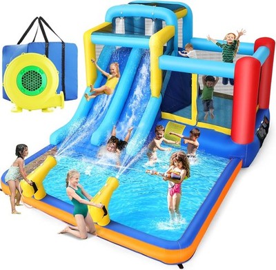 Endless Excitement with 8-in-1 Design Inflatable Bounce House Quick & Easy Setup