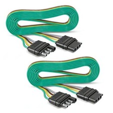 Pack 80 Inch 4 Way Flat Trailer Connector Harness Extensio, 16AWG 4 Prong 2