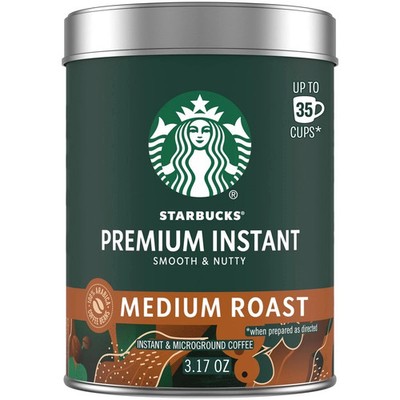 Starbucks, Instant Coffee, Premium Medium Roast, 3.17 oz FREE SHIPPING