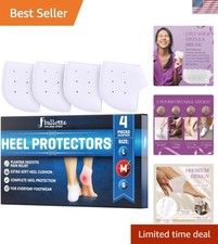 4 Pack of Gel Heel Protectors and Cushioned Inserts for Plantar Fasciitis Relief