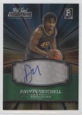 2021-22 Wild Card Alumination Teal 35/60 Davion Mitchell Rookie Auto RC 8d2. rookie card picture