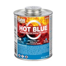 Oatey 3436S 32 Oz PVC Blue Pipe Cement Fast Set