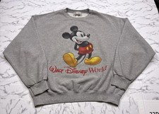 Vintage 80s Walt Disney World Mickey Mouse Sweatshirt Crewneck USA Made Size L