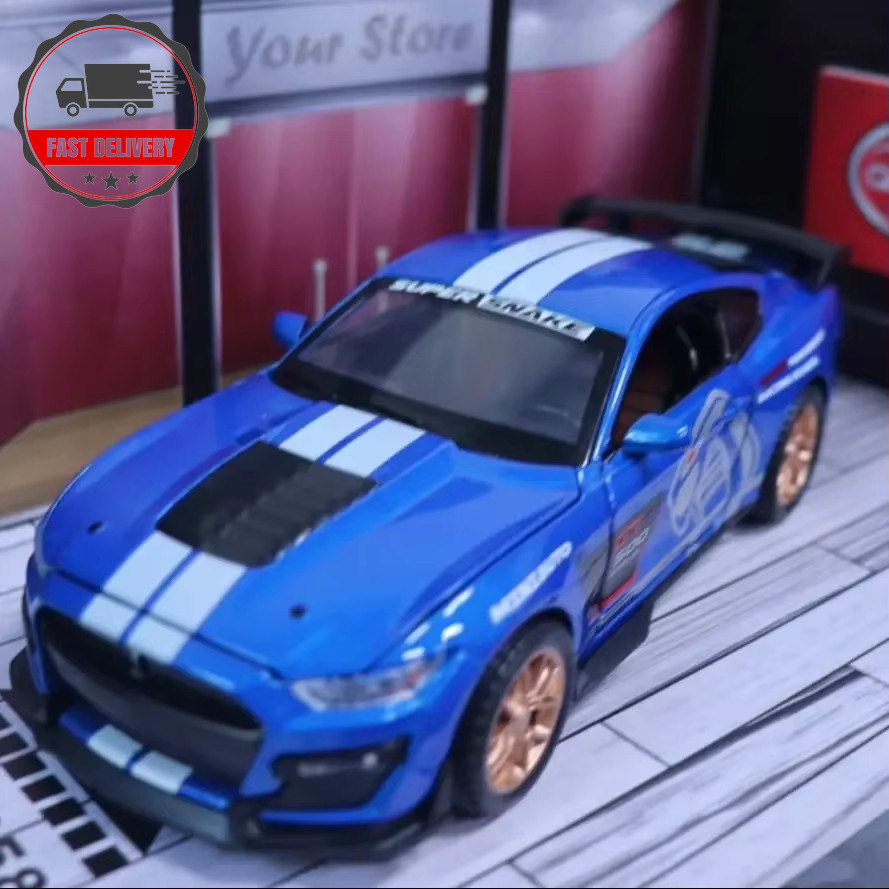 Modelo de coche deportivo de aleación Ford Mustang Shelby GT500 1:32 modelo de coche de metal fundido a presión So